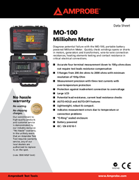 Thumbnail of document Data Sheet - MO-100 Milliohm Meter